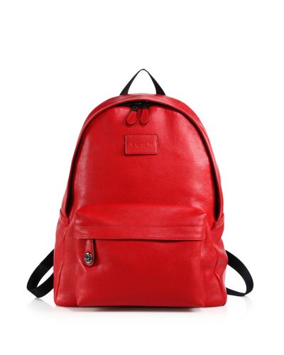 coach red backpack