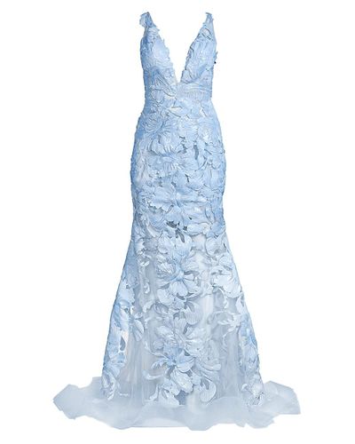 jovani v neck floral gown