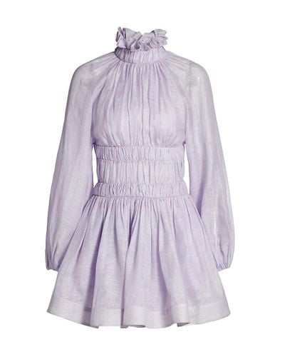 zimmermann luminous long sleeve mini