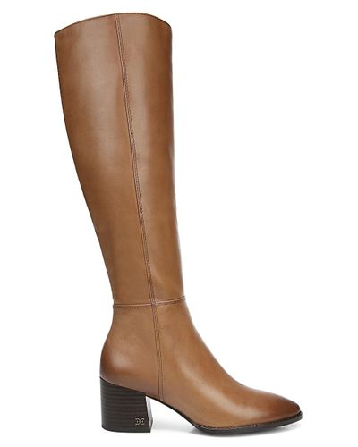 Sam Edelman Kerby Knee-high Leather Boots in Brown - Lyst