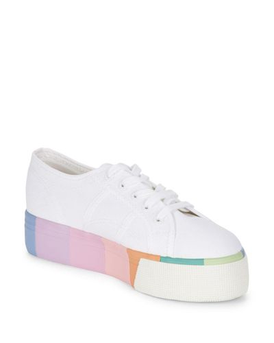 superga striped platform