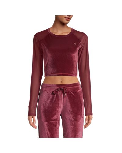 puma velvet top