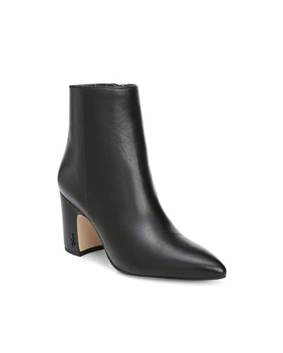 jade leather block heel bootie top guy