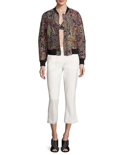 phillip lim floral bomber jacket