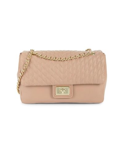 Karl Lagerfeld Women's Agyness Quilted Leather Shoulder Bag - Almond in ...