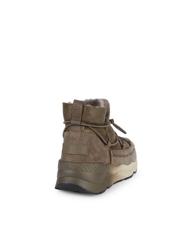 ash mitsouko shearling sneaker booties
