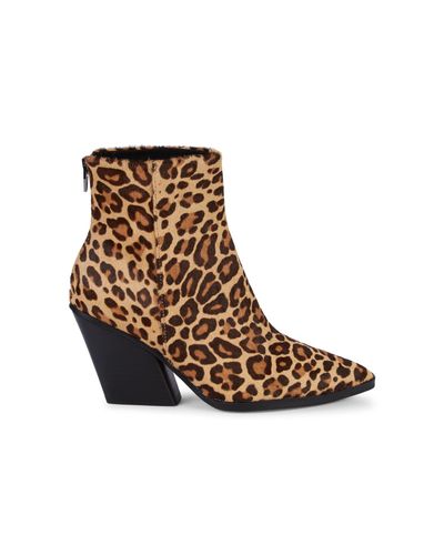 NEW DV Dolce Vita Tiger Stripe Genuine Suede Ankle Booties Womens Boots Shoes 