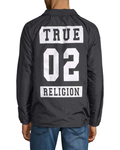 True Religion Cotton Lightweight Sport Jacket in Black for Men - Lyst