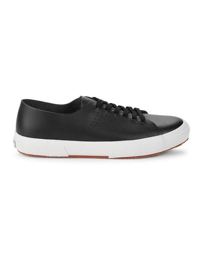 superga leather black