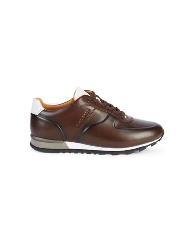 BOSS by HUGO BOSS Parkour Leather Sneakers in Dark Brown (Brown) for Men -  Lyst