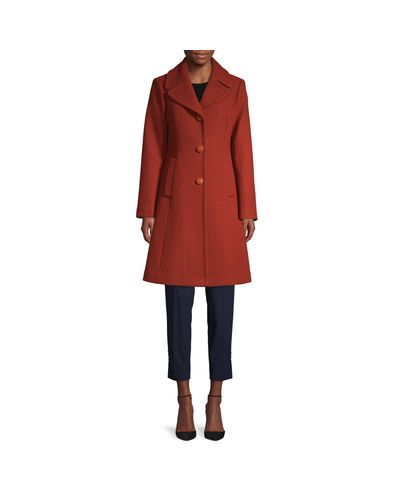 kate spade red wool coat