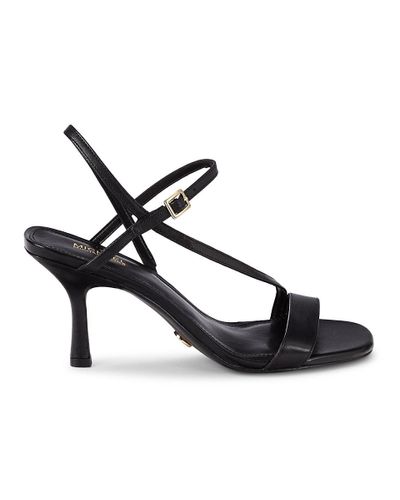 Michael Kors Tasha Leather Slingback Sandals in Black - Lyst