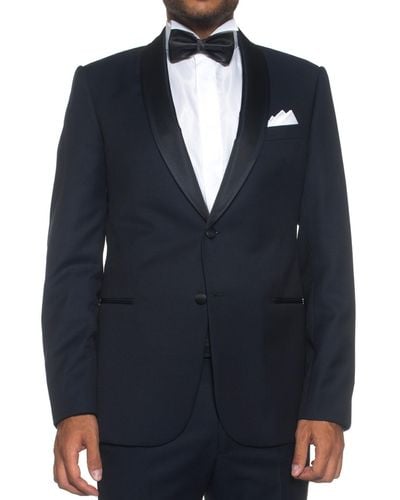 SmokingArmani in Satin da Uomo colore Blu | Lyst