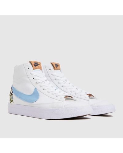 Nike White \u0026 Pl Blue Blazer Mid 77 Se 