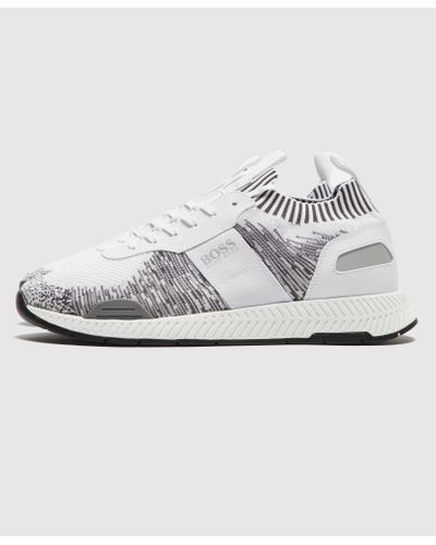 Boss titanium trainers white Clearance