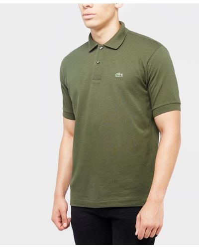lacoste polo olive green