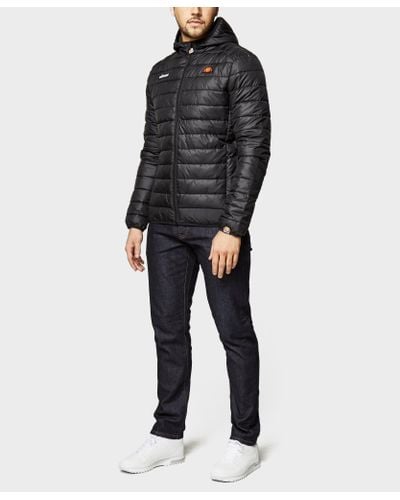 ellesse lombardy padded jacket in black
