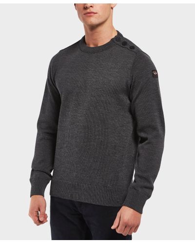 paul and shark button shoulder jumper