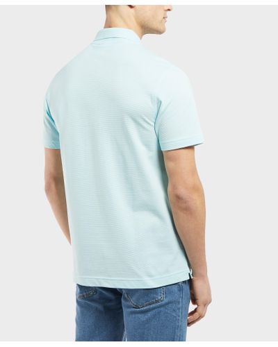Lacoste Cotton Alligator Short Sleeve Polo Shirt in Blue for Men - Lyst