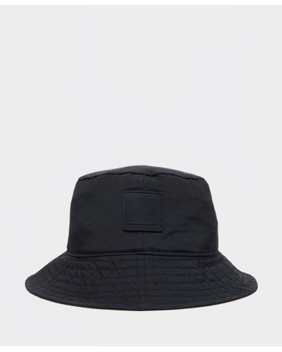BOSS by HUGO BOSS Synthetic Bucket Hat in Black for Men | Lyst UK
