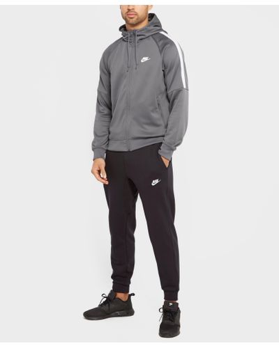 Nike Synthetic Tribute Full Zip Poly Hoody in Gray for Men | Lyst