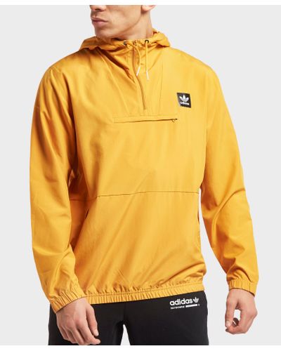 adidas Originals Synthetic Half Zip Lightweight Jacket in Yellow for Men -  Lyst