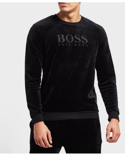 boss bodywear velour sweatshirt