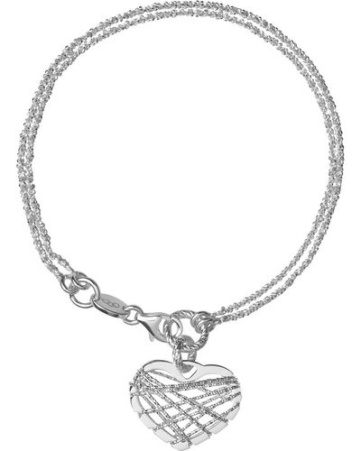 Links Of London Dream Catcher Heart Bracelet In Silver Metallic Lyst