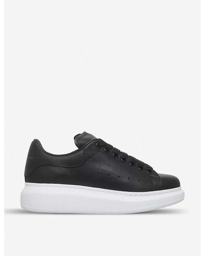 alexander mcqueen runway leather platform trainers