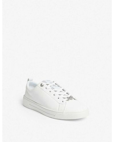 ted baker tedah branded leather trainers