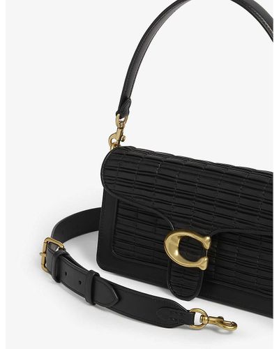 COACH Tabby 26 Pleated Leather Shoulder Bag in Black | Lyst 