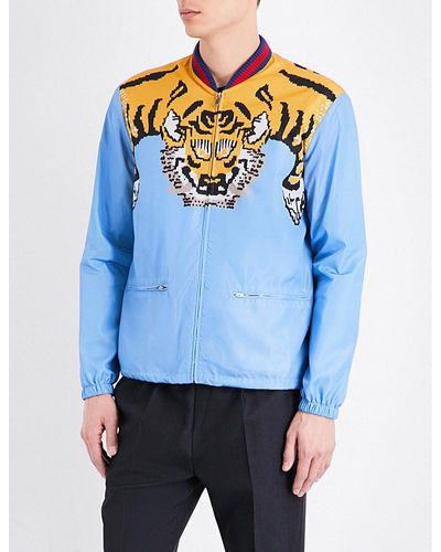 gucci blue tiger jacket
