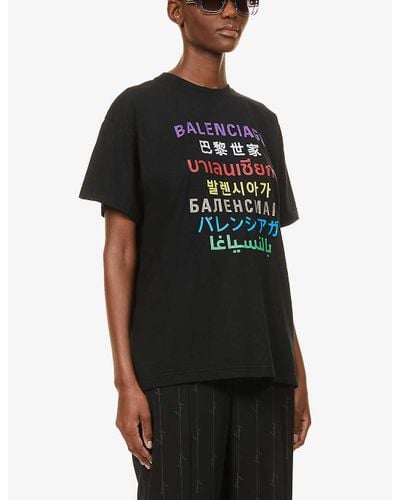 balenciaga t shirt languages