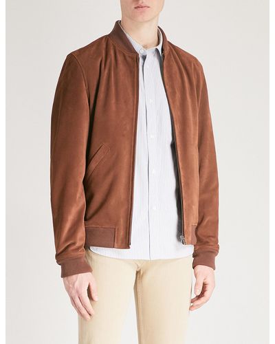 apc suede bomber jacket