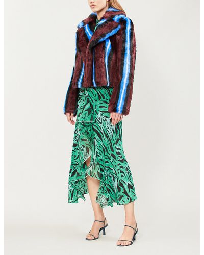 dvf faux fur jacket