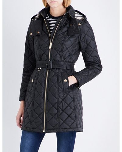 Burberry baughton quilted belted parka jacket sales