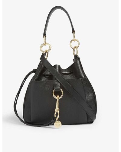 See By ChloÃ© Tony Leather Shoulder Bag in Black - Lyst
