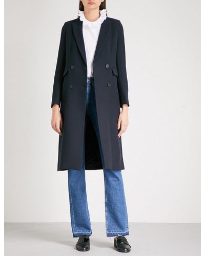 sandro double breasted wool coat