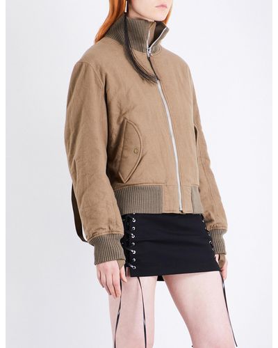 helmut lang high collar bomber