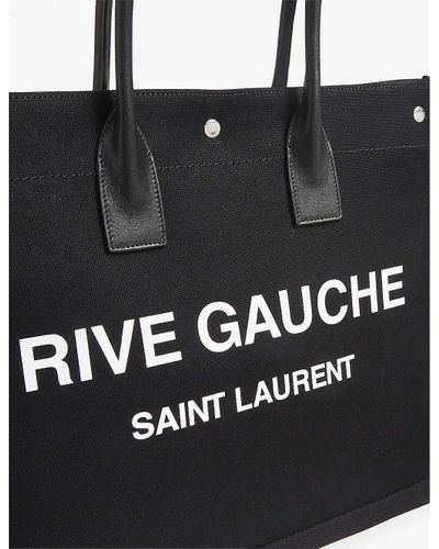 noe rive gauche logo canvas tote