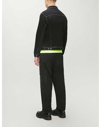 Trapstar Spectrum Regular-fit Denim Jacket in Black for Men - Lyst