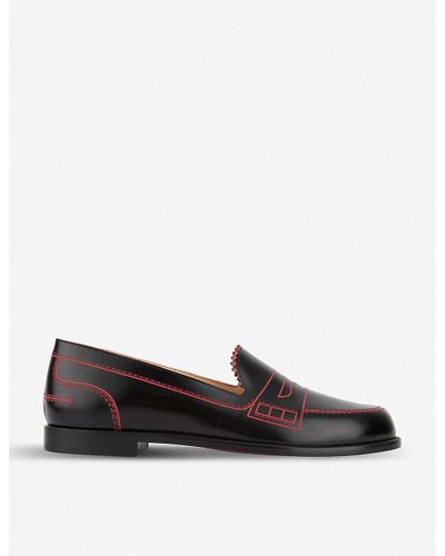 mocalaureat flat red sole loafers