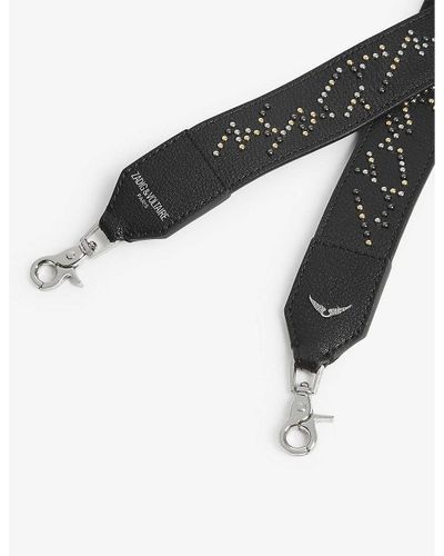 Zadig \u0026 Voltaire Leather Stardust Studded Bag Strap in Black - Lyst