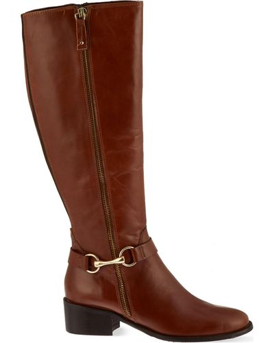 Carvela Kurt Geiger Leather Waffle Knee-high Boots in Tan (Brown) - Lyst