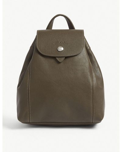 longchamp khaki backpack