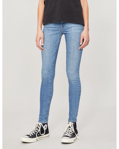 Levi's Denim Mile High-rise Skinny Jeans in Blue - Lyst