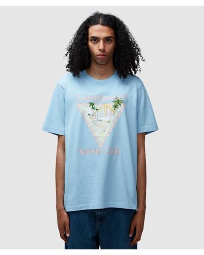 Casablanca Maison De Reve Printed T-Shirt (Pale - Blue