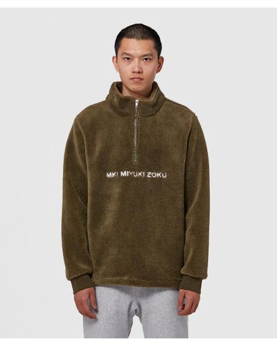 mki sherpa quarter zip black