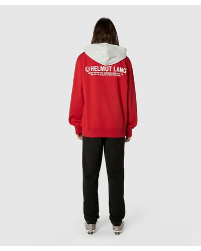 Helmut Lang Cotton Taxi Hoodie Hong Kong Edition in Red/Grey (Red) for Men  | Lyst Canada