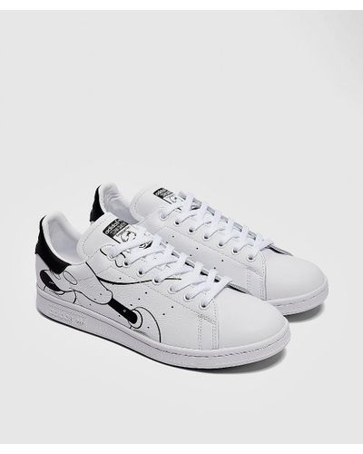 adidas Leather X Disney Mickey Mouse Stan Smith Casual Shoes in  White/Black/White (White) for Men | Lyst
